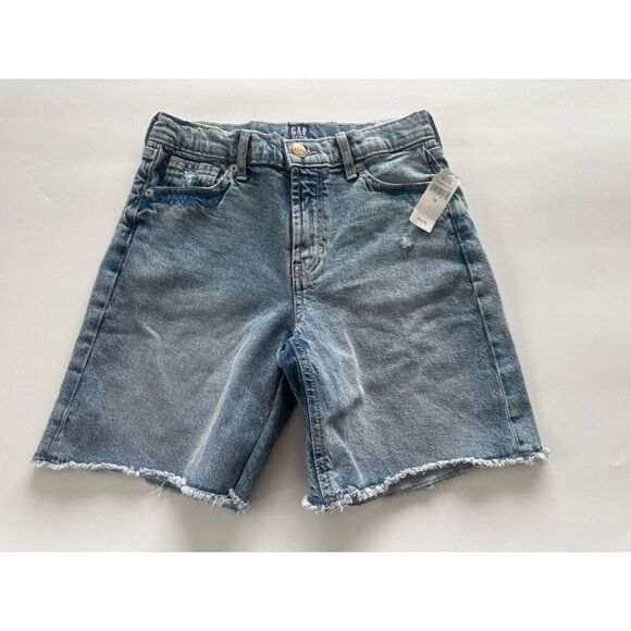Gap Girls' Size 12 The 90s Loose High Rise Bermuda Denim Short NWT - Picture 1 of 4